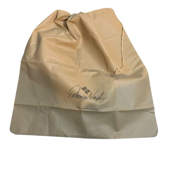 Patricia Nash Large Tan Drawstring Dust Shoe Pouch HandBag Storage (21”x22”) New - Picture 6 of 9